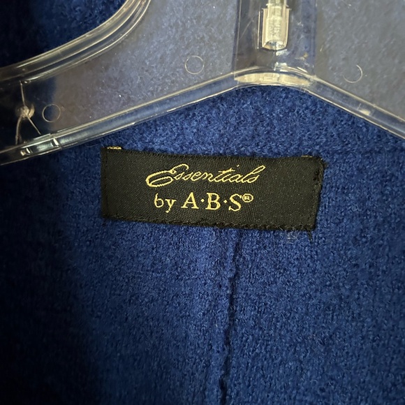 Essentials by ABS boiled wool Royal blue jacket shawl collar sz M - Picture 5 of 5